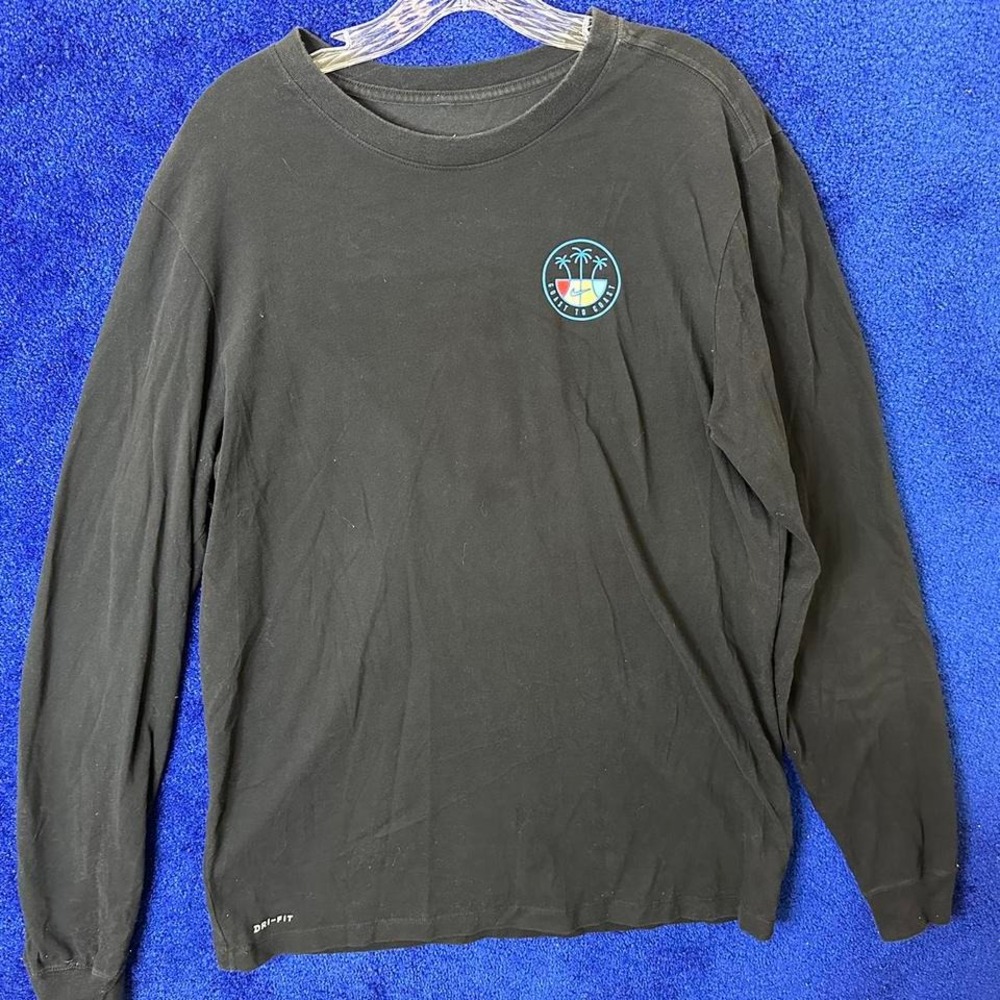 Nike Black Long Sleeve Tee with Small Palm Crest